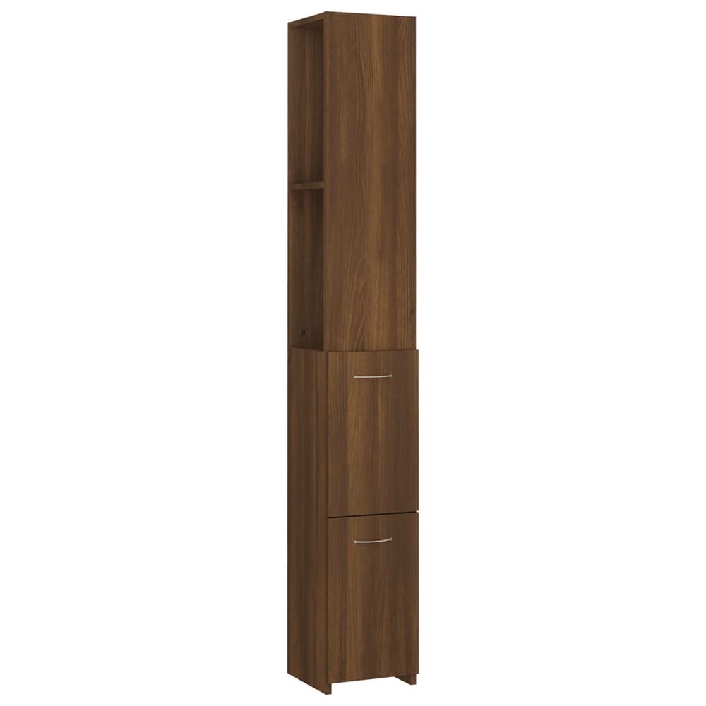 Vidaxl Kúpeľňová skrinka hnedý dub 25x26,5x170 cm kompozitné drevo